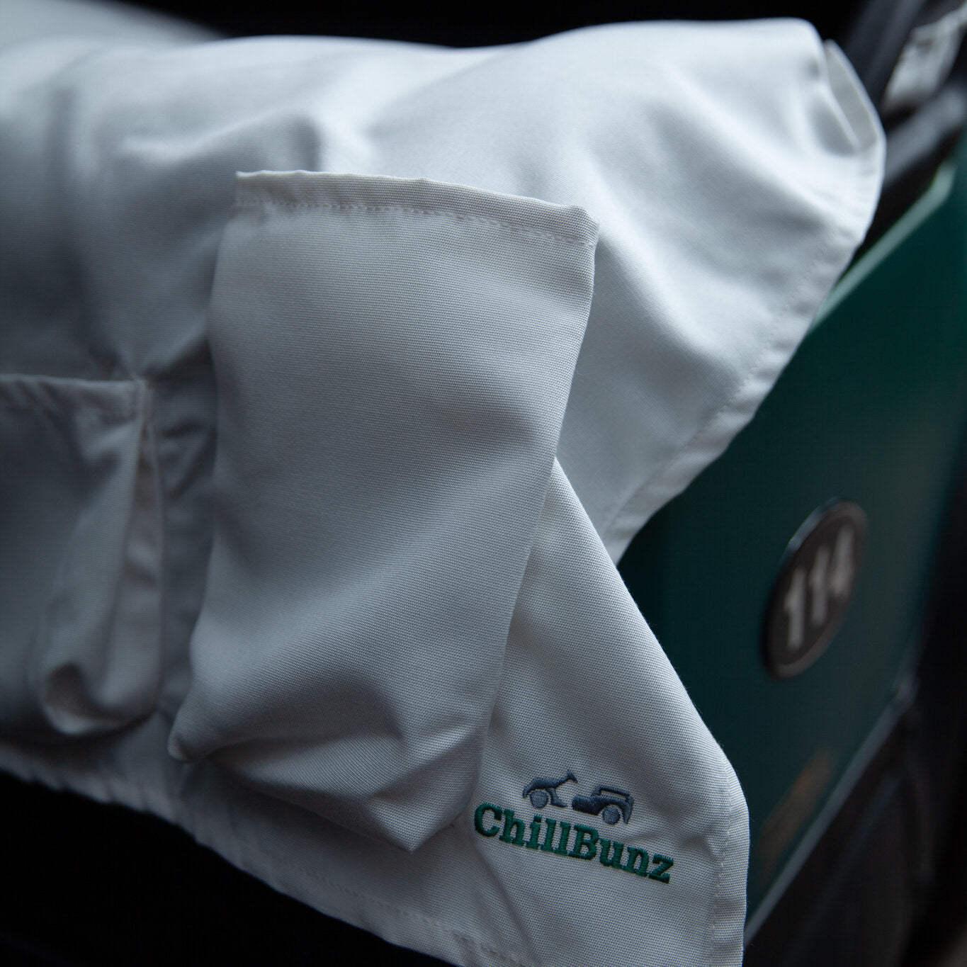 Sand-Tan seat cover pockets on a golf cart seat